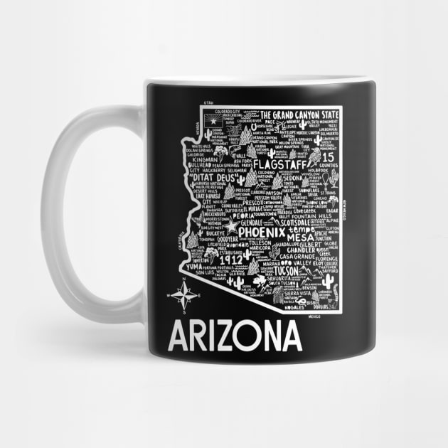 Arizona Map by Whereabouts Shop